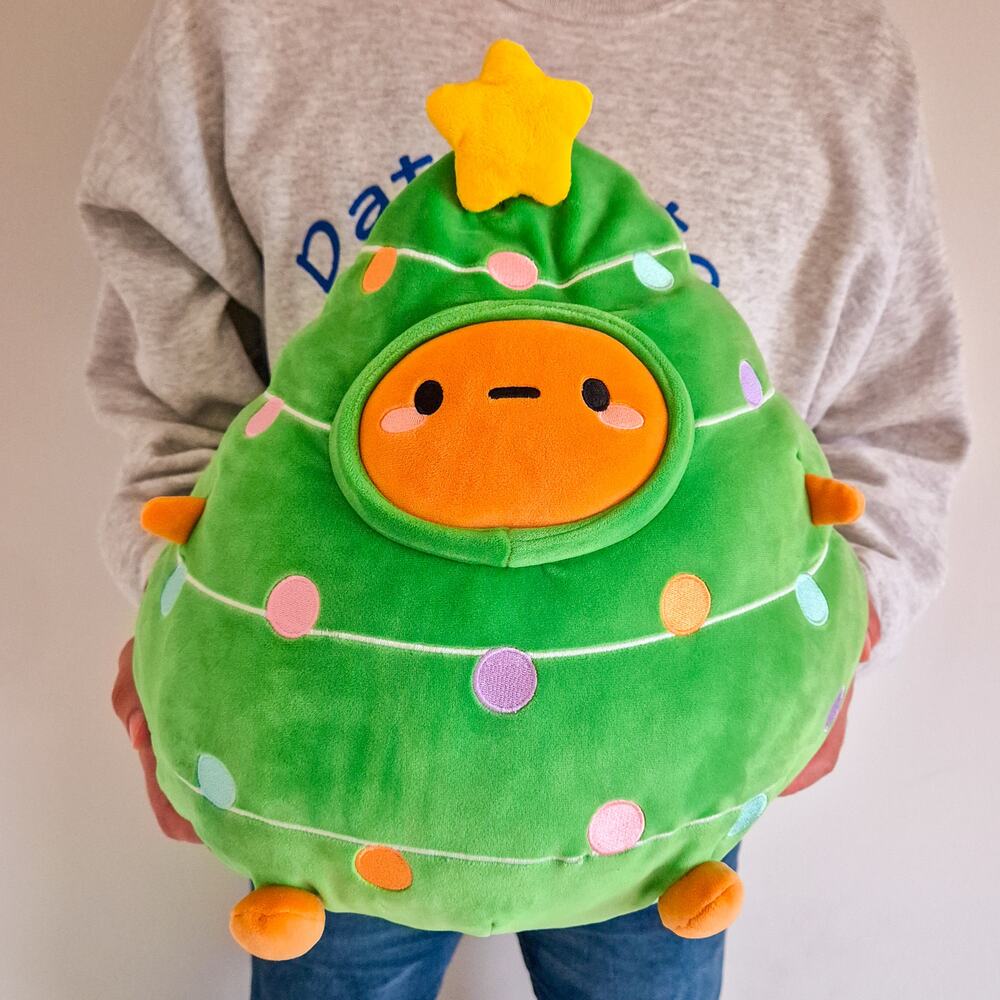 Smoko Tayto Potato Christmas Tree Mochi Plush 15" Holiday Kawaii Stuffed Toy